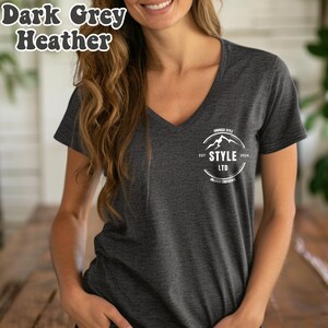 Custom Logo Design V-neck, Company Logo, Team Logo, Personalized Logo Shirt, Your Logo Here, Text Here, Create Your Graphic Logo, V neck Tee