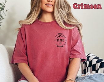 Benutzerdefinierte Komfortfarben Logo-Design-Shirt, Firmenlogo Merch, Team-Shirt, personalisiertes Logo-T-Shirt, Logo hier T-Shirt, erstellen Sie Ihre Textgrafik