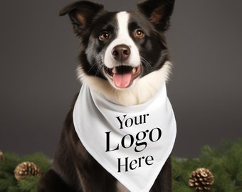 Your Logo Personalized Dog Bandana, Custom Dog Bandana, Christmas Dog Bandana, New Puppy Gift, Dog Mom Gift, Puppy Bandana, Dog Name Bandana