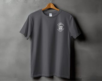 Custom Logo T-Shirt Personalized Brand Name Tee, Logo Placement Shirt, Design Your Own Graphic Tee, Customizable Logo Shirt, Business Merch