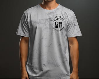 Tie Dye Shirt Benutzerdefiniertes Logo T-Shirt für Firmenuniformen, personalisiertes Branding, einzigartiges Business Logo Design Shirt, Ihr Text hier Geschenk