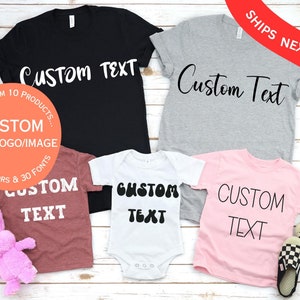 Custom T Shirt, Your Design T-Shirt, Personalized Chritmas Shirt, Upgrade Your Shirt, Custom Text Logo Printing, Typography T Shirt Design