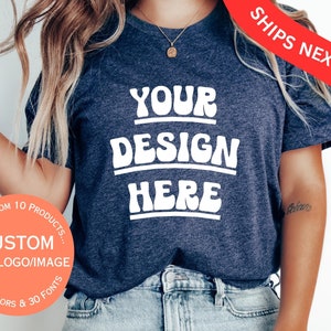 Custom T Shirt, Your Design T-Shirt, Personalized Chritmas Shirt, Upgrade Your Shirt, Custom Text Logo Printing, Typography T Shirt Design