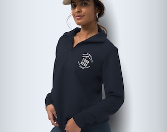 Monogrammed Embroidery Logo Half Zippered Midweight Fleece, Business Fleece Jacket, Personalized Men Ladies Company Logo Coat, Business Gift