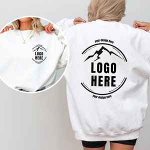 Custom Logo Design Sweatshirt, Company Logo, Team Logo, Personalized Logo Sweater, Your Logo Here, Your Text Here, Create Your Graphic Logo