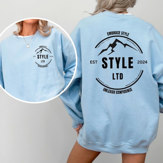 Custom Logo Design Sweatshirt, Company Logo, Team Logo, Personalized Logo Sweater, Your Logo Here, Your Text Here, Create Your Graphic Logo
