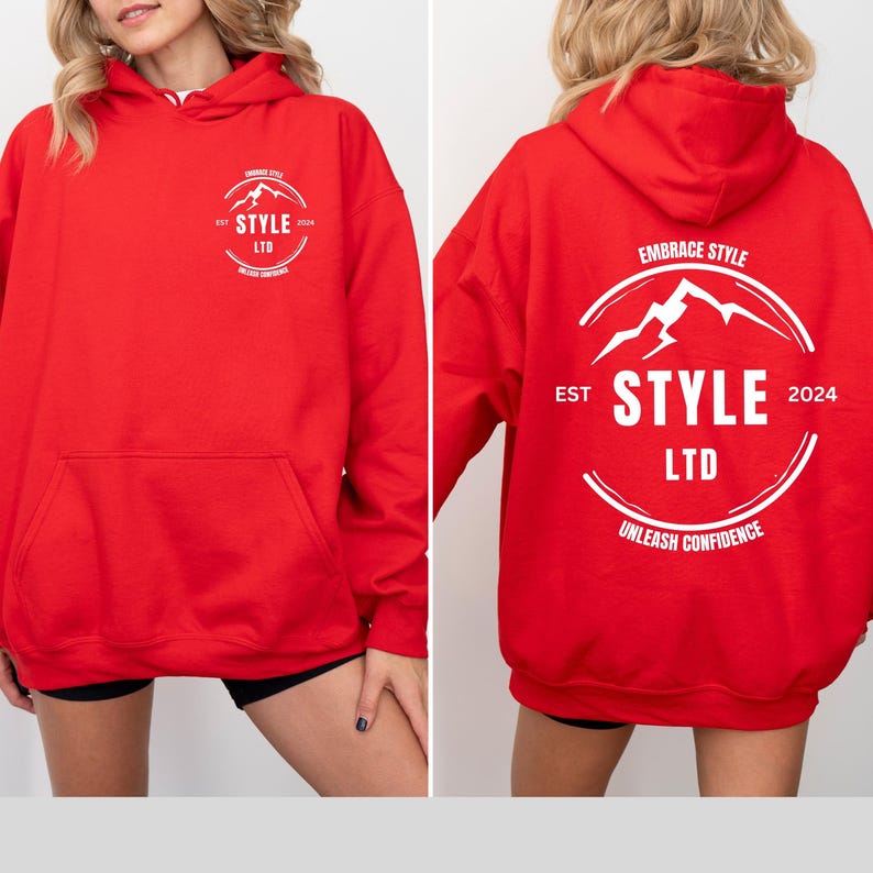 Custom Company Logo Matching Crewneck Sweatshirt, Customized Text Sweatshirt, Personalized Custom Sweatshirt, Business Gift Back and Front