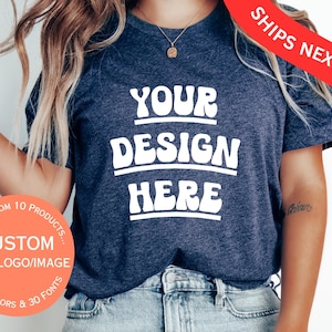 Custom T Shirt, Your Design T-Shirt, Personalized Chritmas Shirt, Upgrade Your Shirt, Custom Text Logo Printing, Typography T Shirt Design