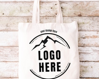 Personalized Tote Bag Your Logo Here, Business Logo Custom Beach Canvas Bag, Company Brand Name Team Merchandize, Overnight Travel Bag Gifts