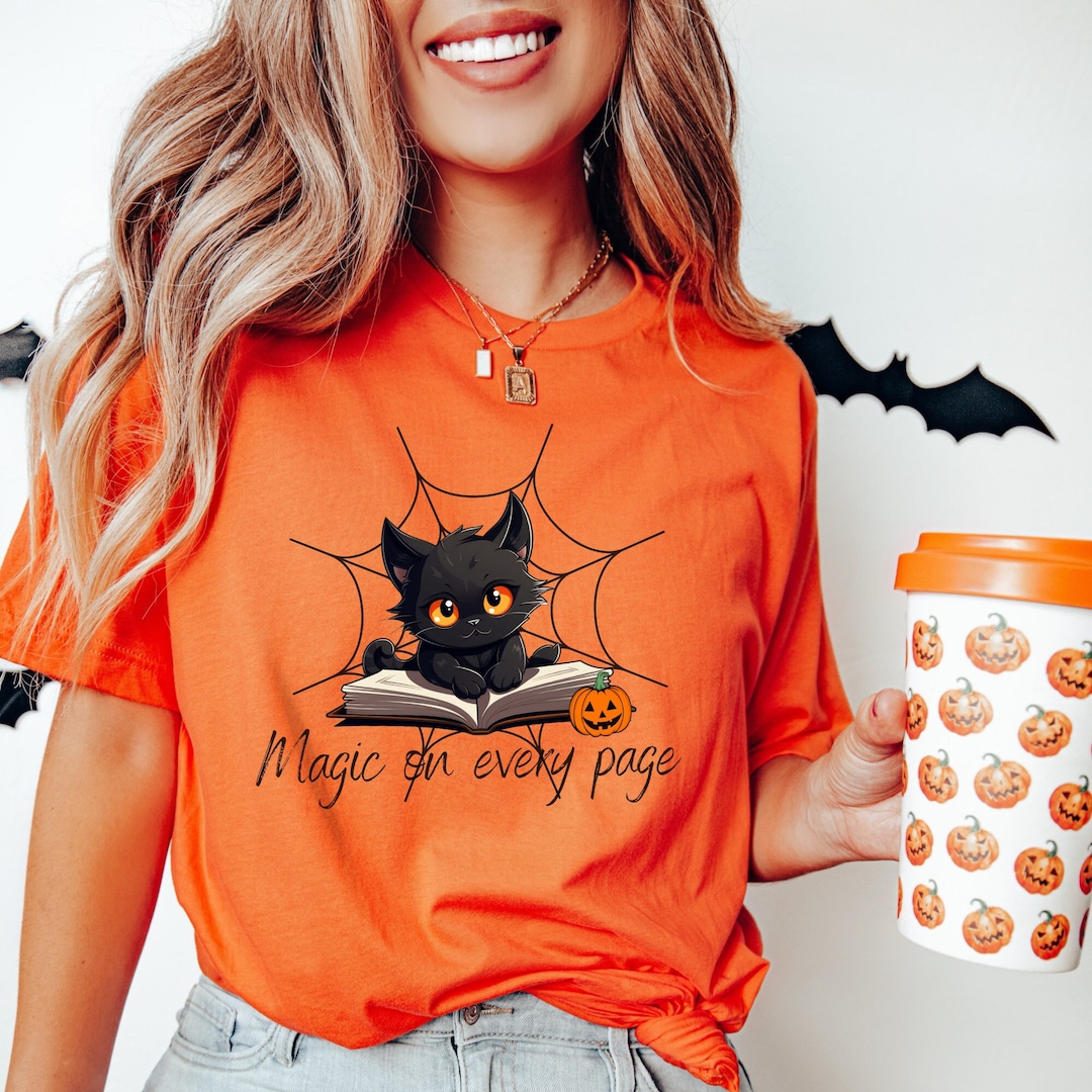 Black Cat Mom Shirt for Book Lovers Cute Cat T Shirt Book Etsy