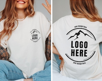 Aangepast logo-ontwerp, bedrijfslogo, teamlogo, T-shirt gepersonaliseerd logo, jouw logo hier, hier je tekst, maak je grafisch logo, voeg tekst toe