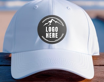 Custom Leather Patch Trucker Hat with Engraved Logo for Business Teams Special Events, Business Logo Here Company Brand Personalized Gifts