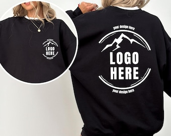 Sudadera con diseño de logotipo personalizado, logotipo de empresa, logotipo de equipo, suéter con logotipo personalizado, su logotipo aquí, su texto aquí, cree su logotipo gráfico