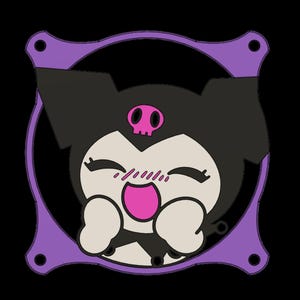 Goth Bunny PC Fan Shroud Cover: Kawaii Anime PC Mod