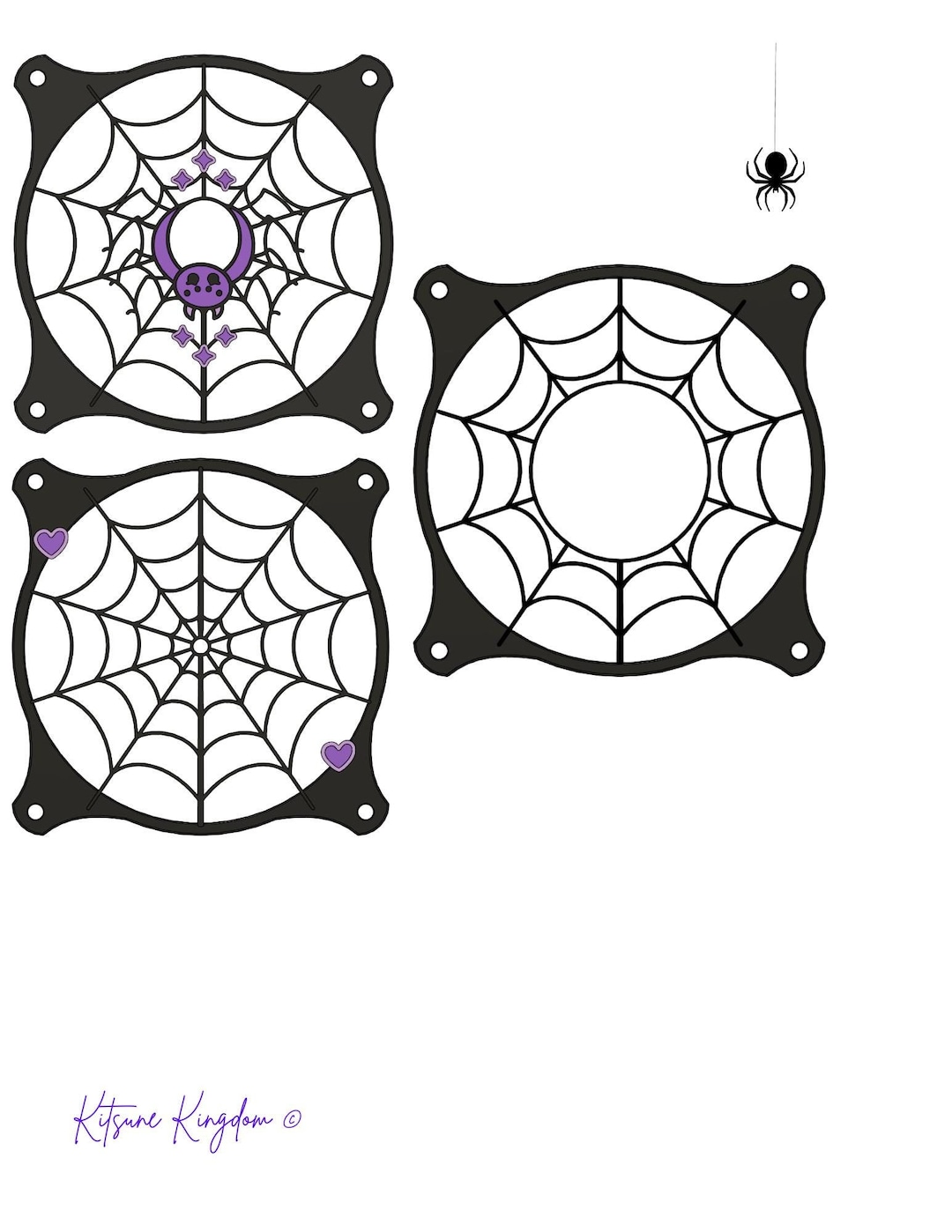Spider Web Pc Rig Spider Web PC Fan Shroud Set: Custom Gaming PC Modding Accessory - Etsy