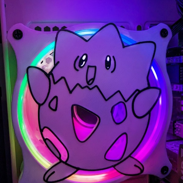 Step up your PC aesthetics with a custom 3D printed Fan Cover, with cute Pokemon characters – a must-have for any kawaii-loving gamer!