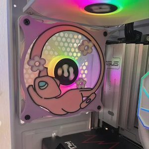 Cover per PC con motivo floreale Pokémon Mew: accessorio per computer unico ispirato agli anime per build personalizzate