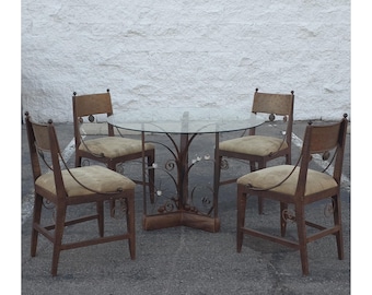 Vintage Handmade Rustic Dining Set by Carlo De Anda