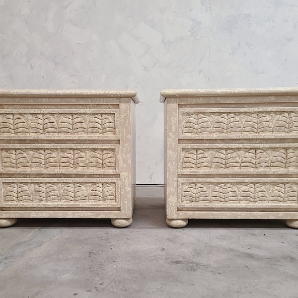 Carved Oak Nightstand Etsy