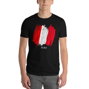 Bandera Perú Camiseta Gráfica Unisex de Alta Calidad