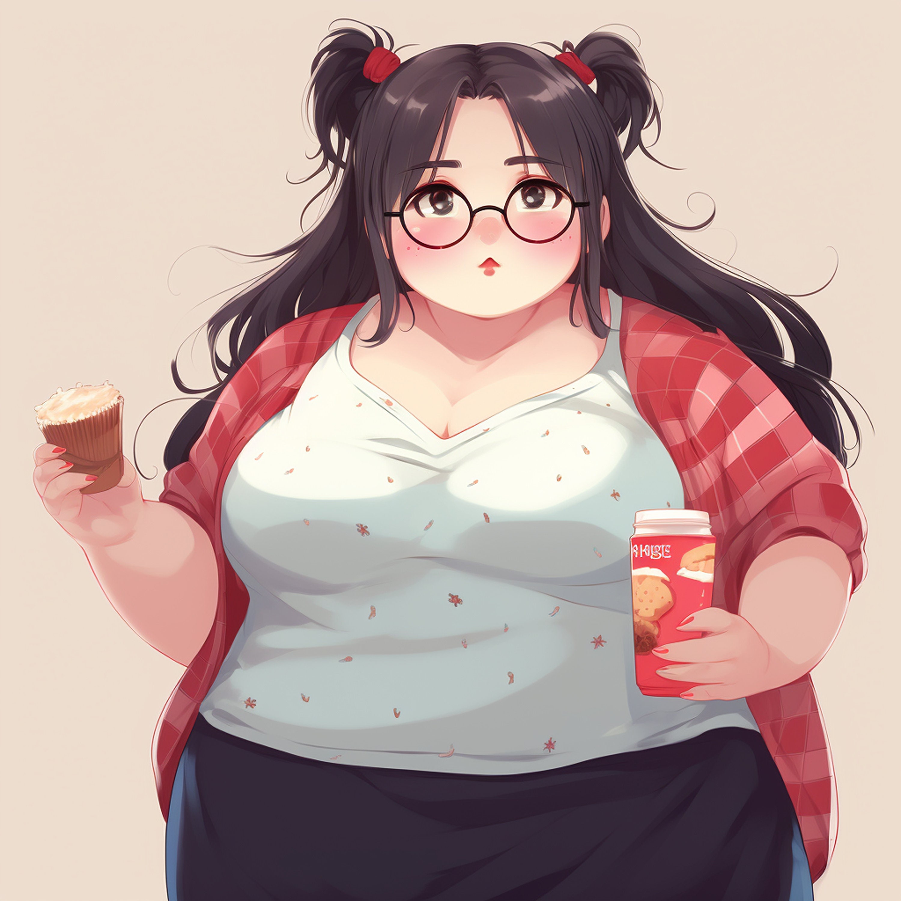 Chubby anime girl