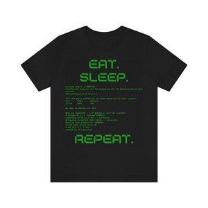 Eat Sleep Hack Repeat Unisex Gift Cyber Security T-Shirt For Men Women Kids