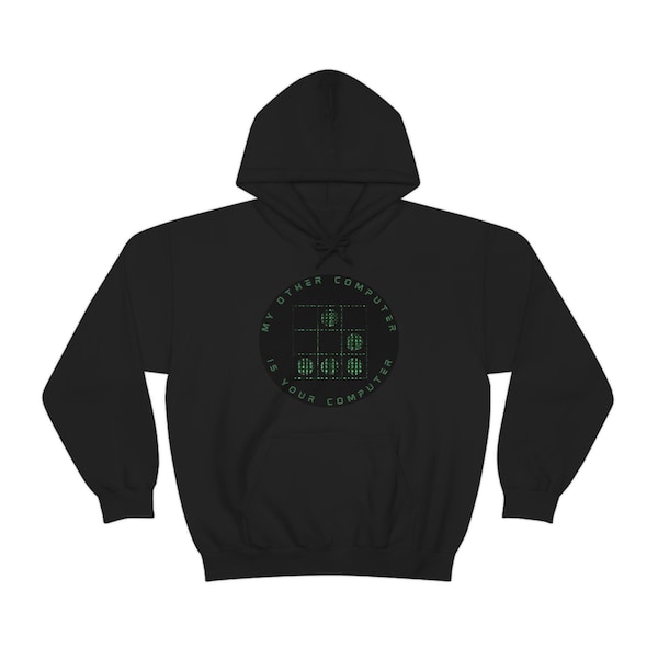 Hacker Unisex Gift Hooded Sweatshirt For Cyber Security Men Women Kids.