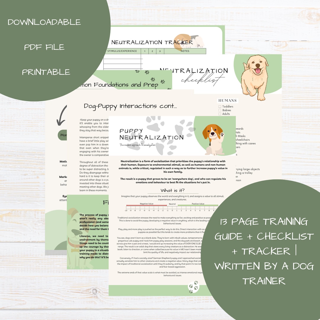 Puppy Socialization How-to Guide | PRINTABLE | Training Log ...