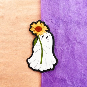 Sunflower Ghost Waterproof Sticker