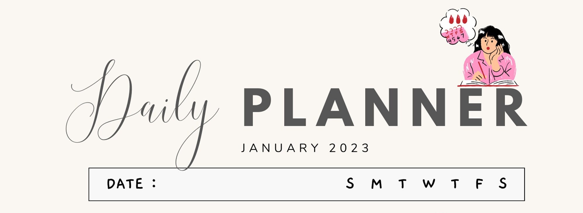 Daily Planner 2023 Etsy