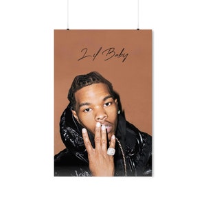 Lil Baby Poster - Minimalistischer moderner Kunstdruck - Hip-Hop Poster - Wandkunst Wohnzimmer Dekor - Premium Poster