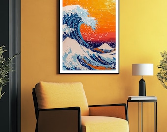 Hokusai Waves Print: Vintage Japanese Art (Digital Download)