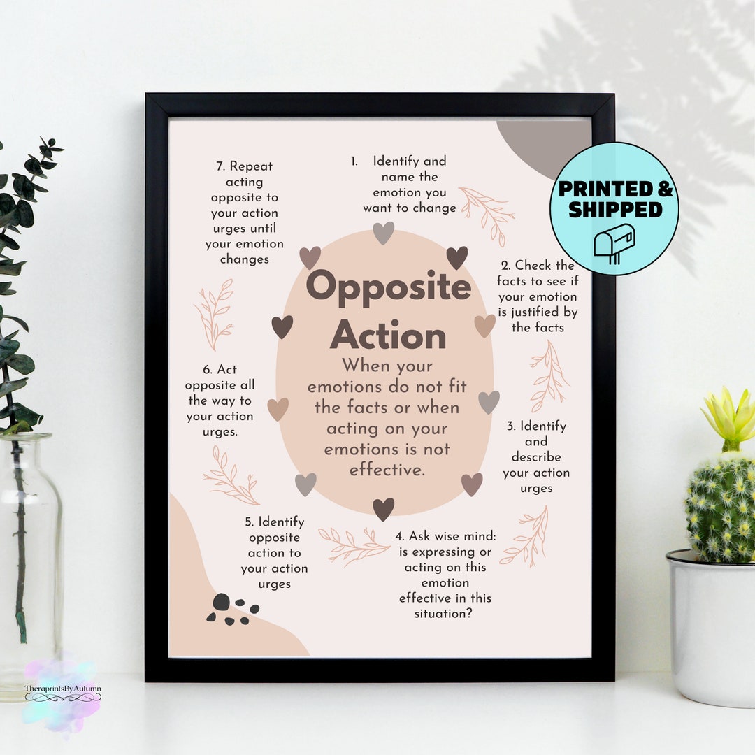 DBT: Opposite Action Dialectical Behavior T... Print for Social Worker ...