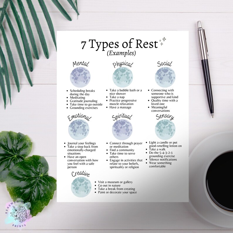 Restful Types The 7 Types of Rest and Their Examples for Social Workers, Psychology ...