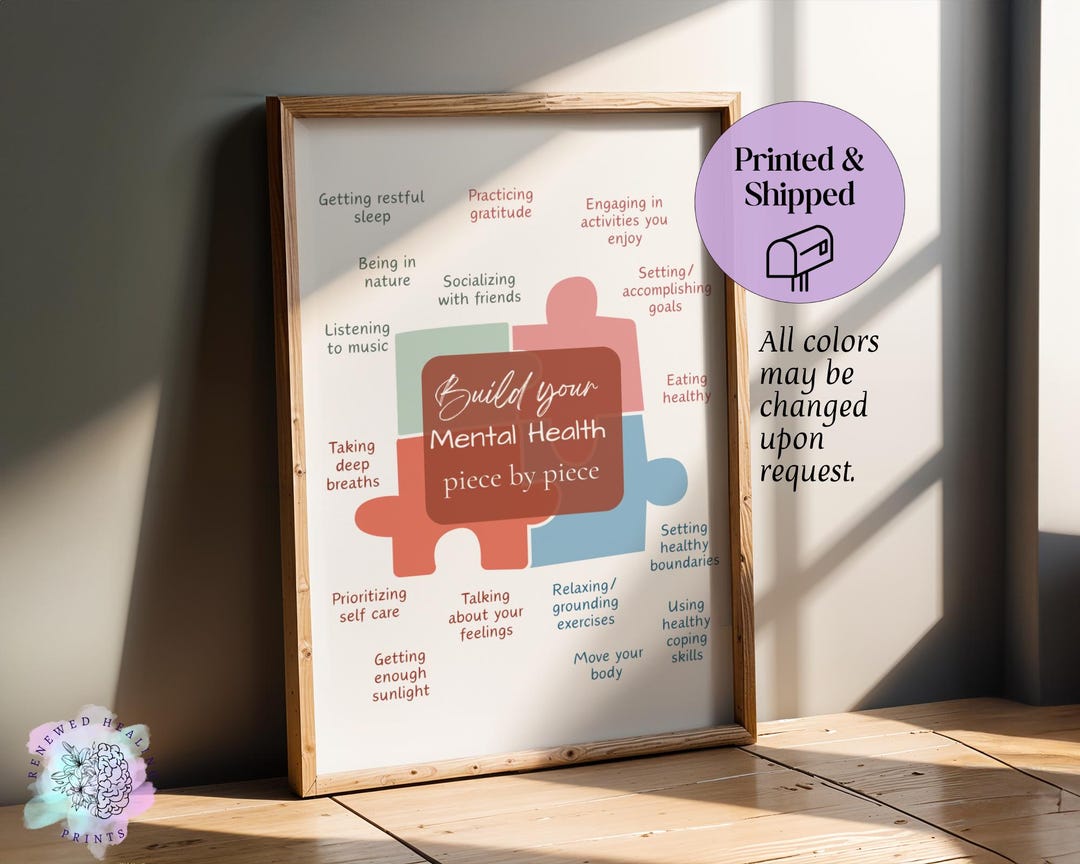Mental Health Self Care Print: Coping Skills Jigsaw Diagram - Etsy