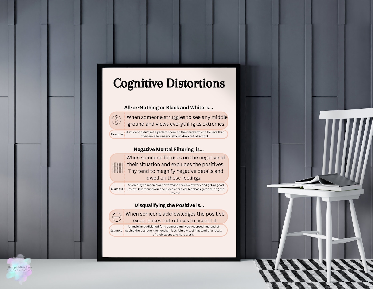 Twelve Cognitive Distortions: Definitions With Examples, Bundle of 5 ...