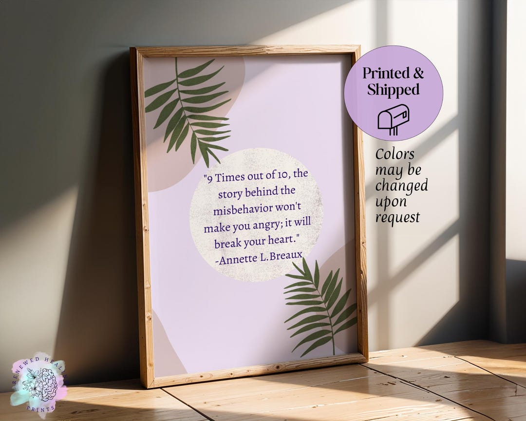 Child Psychology Quote Print: School Psychologist, Social Worker (8.5 X ...