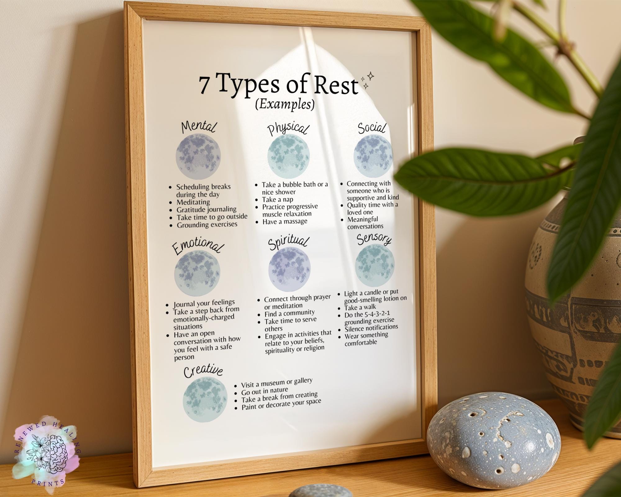 7 Types of Rest Print: Mental Health Decor for Therapists - Etsy
