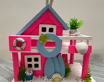 Nichoir décoratif - "Barbie Pink & Blue Dream"