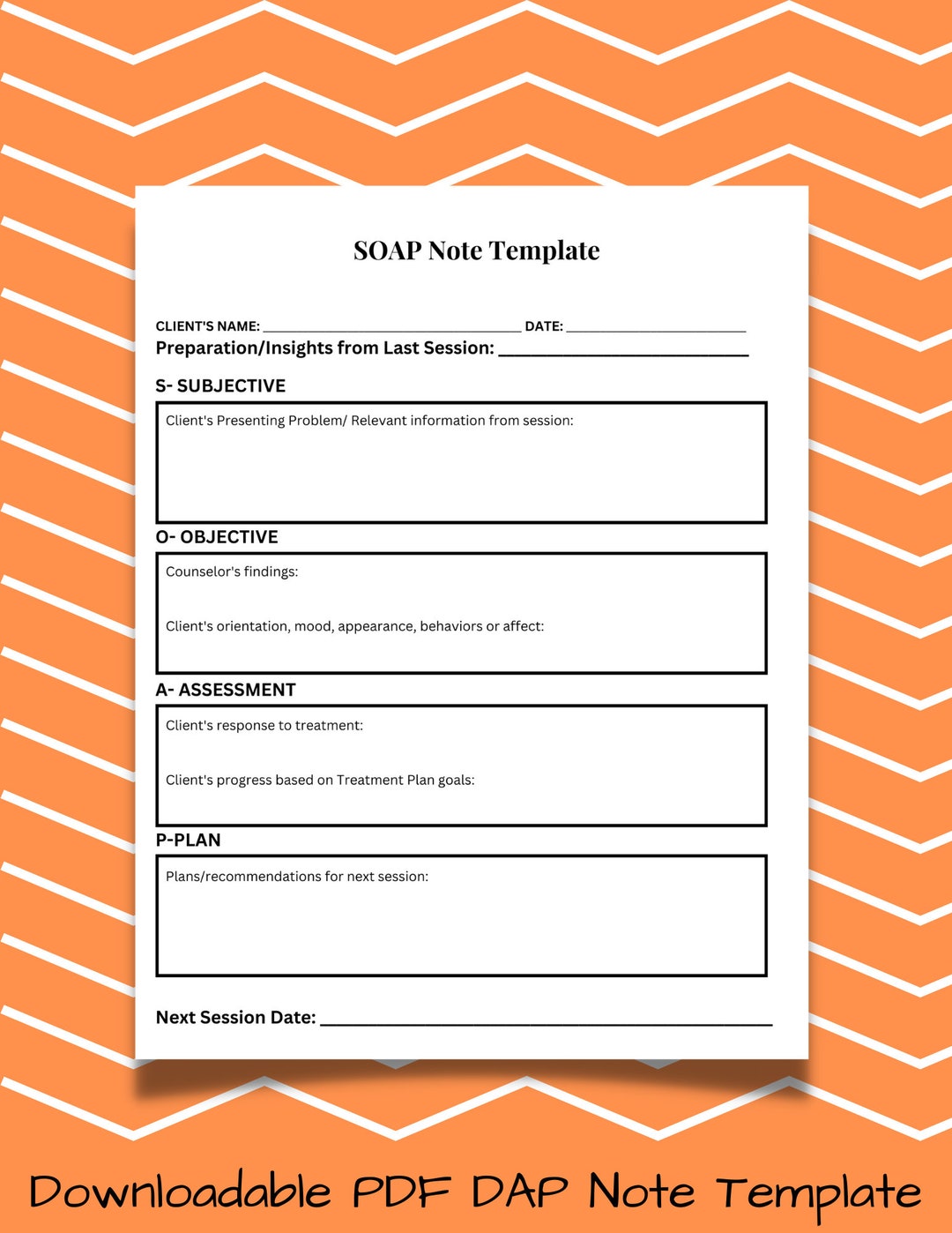 Downloadable SOAP Note Template - Etsy downloadable-soap-note-template-etsy