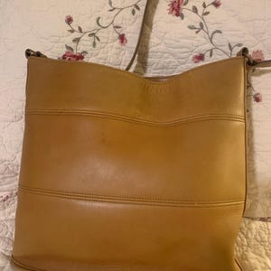 Cabas vintage Coach Tribeca - Camel