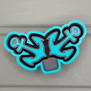 Freshie mold, anchor vent clips mold, freshie supplies, silicone mold