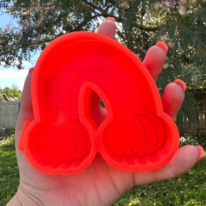 Freshie mold, rainbow with pumpkins freshie mold, freshie supplies, silicone mold