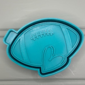 Forma na serce w kształcie piłki nożnej Freshie, forma Freshie, materiały Freshie, forma silikonowa
