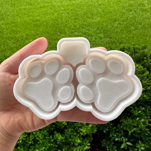 Moule Freshie, moule à clips d'aération empreinte de patte, fournitures Freshie, moule en silicone