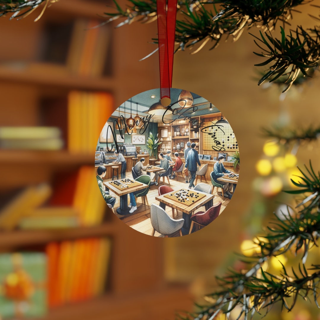 Go Board Game Christmas Ornament Go Board Game Gift Go Etsy