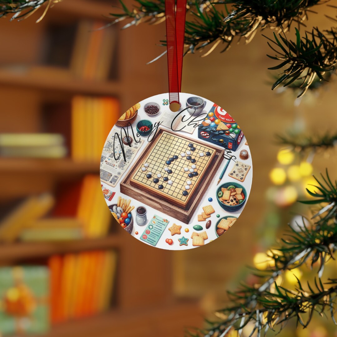 Go Board Game Christmas Ornament Go Board Game Gift Go Etsy