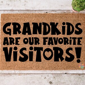 Grandkids  Doormat | Housewarming gifts | Grandparent&#39;s Entryway Decor | Grandparents Day gift