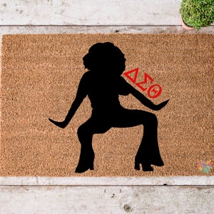 Delta | Sigma | Theta | Sorority | Fraternity | Personalized Doormat | Elephant | Divine Nine | DST | Greek Gifts | Paraphernalia