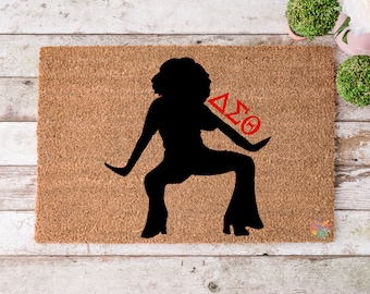 Delta | Sigma | Theta | Sorority | Fraternity | Personalized Doormat | Elephant | Divine Nine | DST | Greek Gifts | Paraphernalia